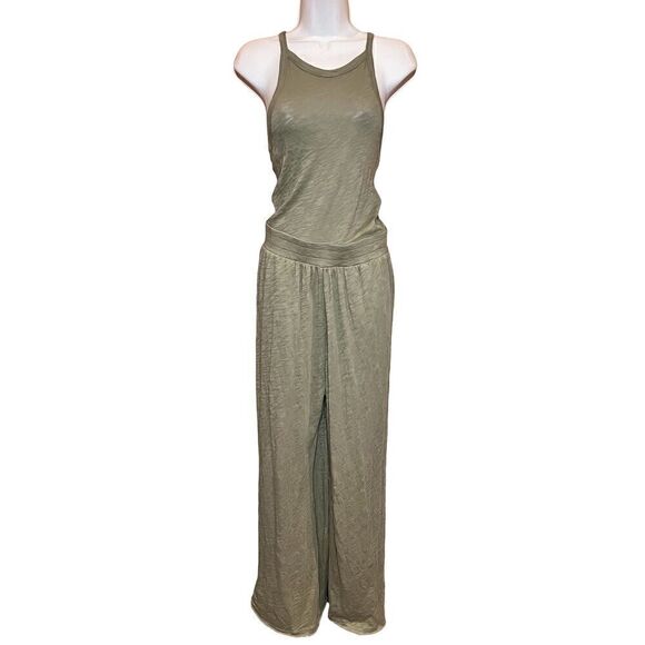 ATM Anthony Thomas Melillo Wide Leg Jumpsuit in Seaweed NWOT Size Medium - Picture 3 of 6